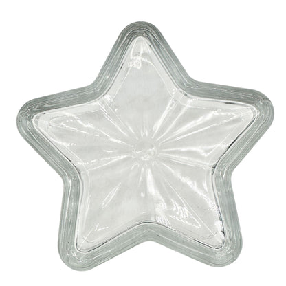 Star-Shaped Clear Glass Bowl For Serving Or Decor 6 Inches Wide Festive Holiday
