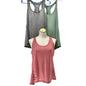 Icyzone Set Of 3 Racerback Tank Tops Womens XL Red Green Gray Athletic Wear