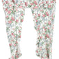 Floral Ruffled Shower Curtain 70"x72" Polyester Cotton Blend Pink and Blue Roses