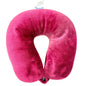 Cloudz Travel Neck Pillow Snap Closure Maroon Soft Plush Lightweight Bead Fill