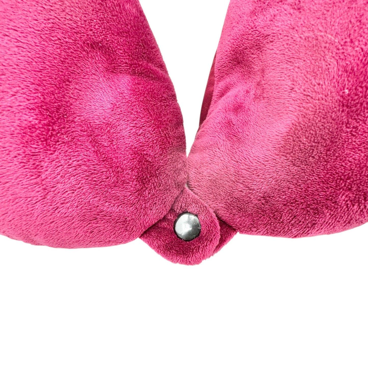 Cloudz Travel Neck Pillow Snap Closure Maroon Soft Plush Lightweight Bead Fill