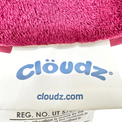 Cloudz Travel Neck Pillow Snap Closure Maroon Soft Plush Lightweight Bead Fill