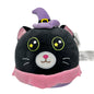 Way to Celebrate Halloween Squishy Plush Black Cat w/ Witches Hat