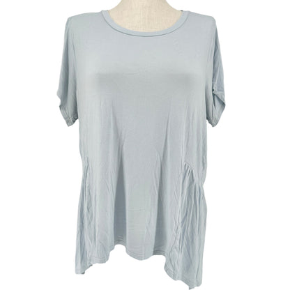 Wonderly Curvy Tunic Top 2X Short Sleeve Lot Of 3 Blue Pink Beige Rayon Blend