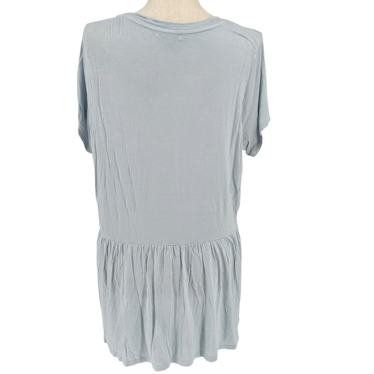 Wonderly Curvy Tunic Top 2X Short Sleeve Lot Of 3 Blue Pink Beige Rayon Blend