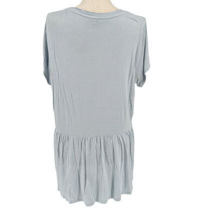 Wonderly Curvy Tunic Top 2X Short Sleeve Lot Of 3 Blue Pink Beige Rayon Blend