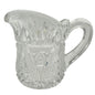 Twin Snowshoes Creamer EAPG Clear Glass Childrens Tableware Etched 2.5" Tall