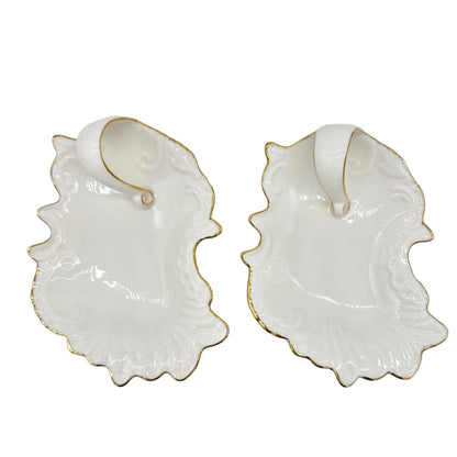 Maryland China Porcelain Dishes Gold Rim Set Of 2 DIY China Painting Home Decor
