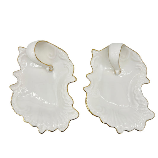 Maryland China Porcelain Dishes Gold Rim Set Of 2 DIY China Painting Home Decor