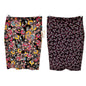 LuLaRoe Cassie Bundle of 2 Womens Large Skirts Pencil Multicolor Stretch Comfort