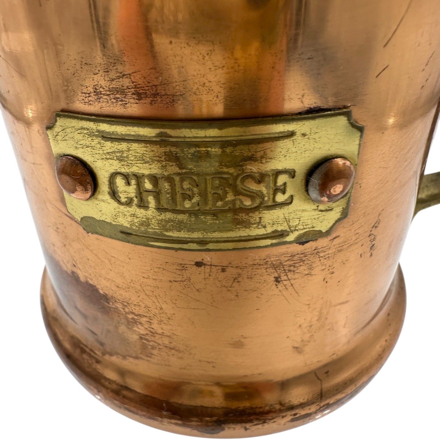 Vintage Copper Cheese Shaker With Handle and Perforated Lid Solid Copper Korea