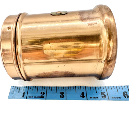 Vintage Copper Cheese Shaker With Handle and Perforated Lid Solid Copper Korea
