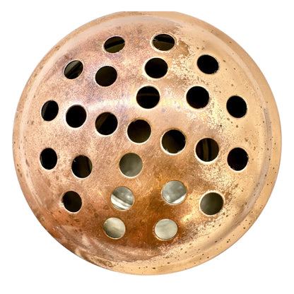 Vintage Copper Cheese Shaker With Handle and Perforated Lid Solid Copper Korea