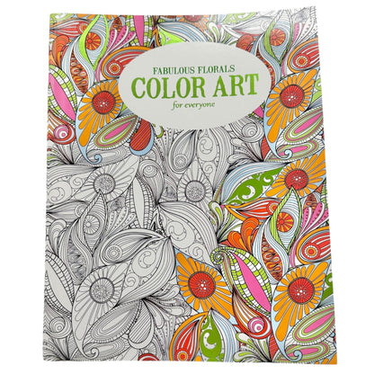 Fabulous Florals Adult Coloring Book 24 Designs Premium Perforated Leisure Arts