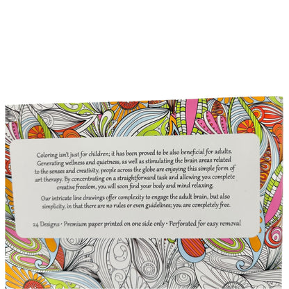 Fabulous Florals Adult Coloring Book 24 Designs Premium Perforated Leisure Arts