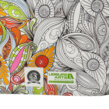 Fabulous Florals Adult Coloring Book 24 Designs Premium Perforated Leisure Arts