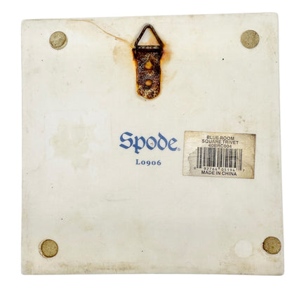 Spode Blue Room Square Ceramic Trivet with Women at Well Blue and White 6x6
