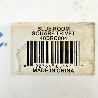 Spode Blue Room Square Ceramic Trivet with Women at Well Blue and White 6x6