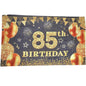 Happy 85th Birthday Banner and Gold Glitter Accessory Set 58.5 X 35 Party Decor