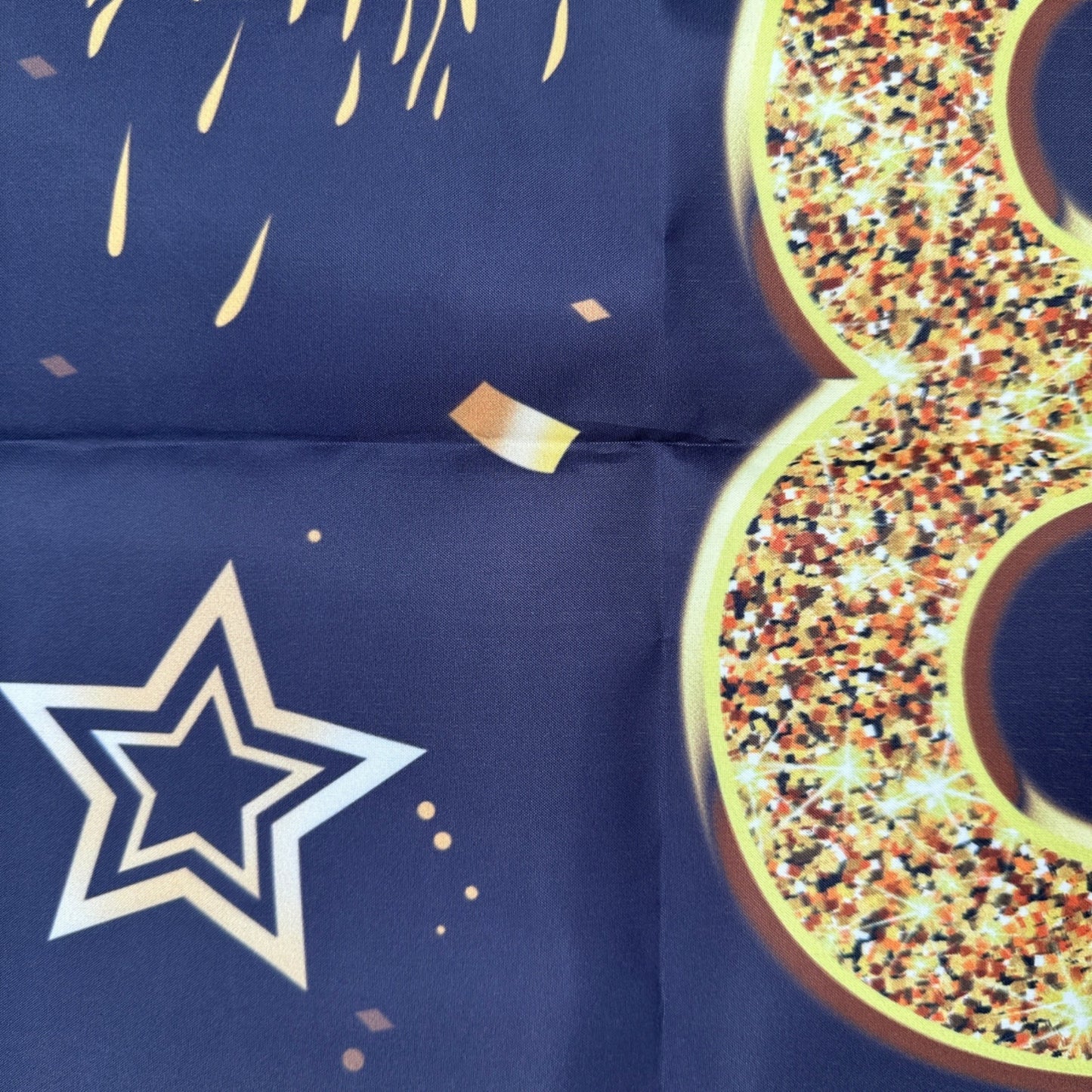 Happy 85th Birthday Banner and Gold Glitter Accessory Set 58.5 X 35 Party Decor