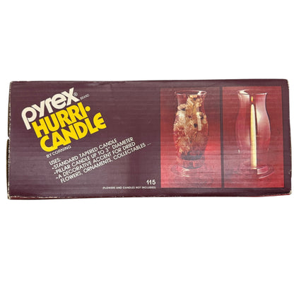 Pyrex Hurri-Candle Glass Globe & Base By Corning Decorative Accent Candles