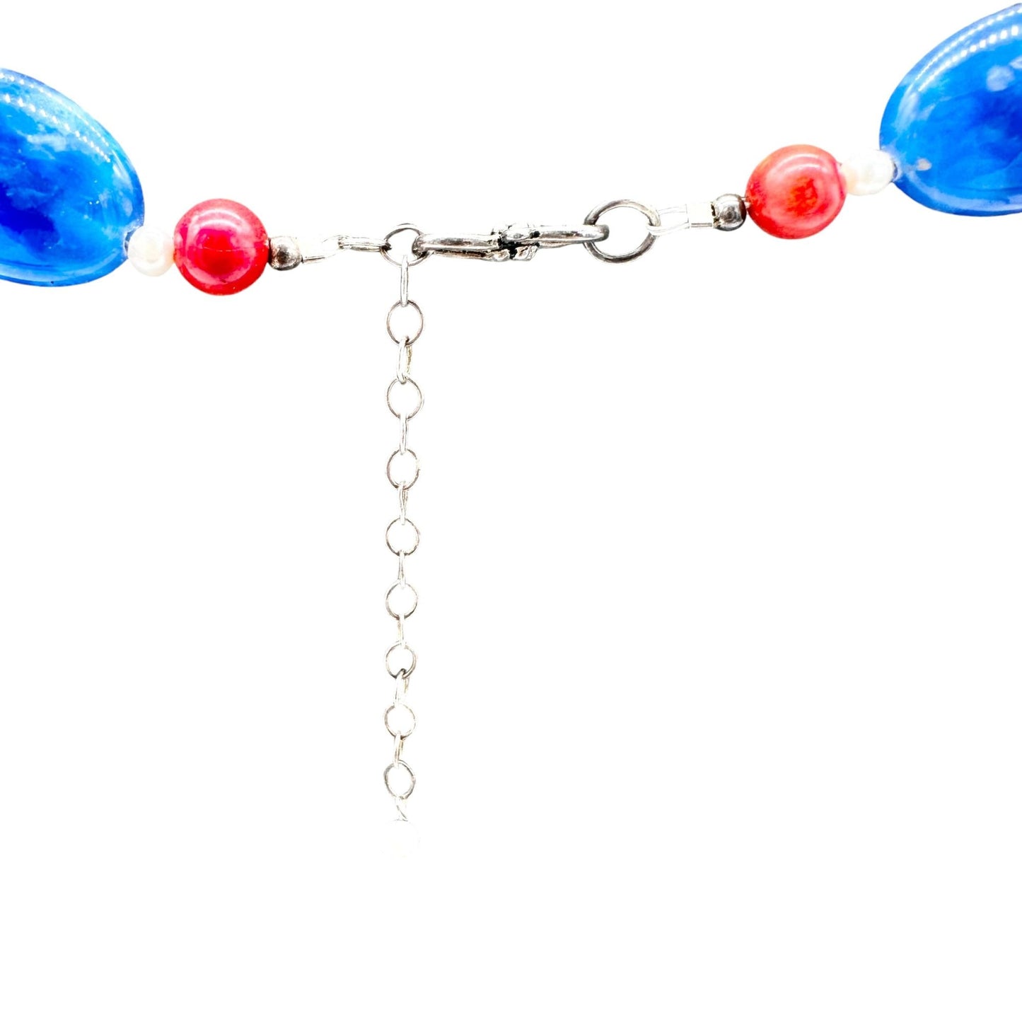 Multicolor Beaded Statement Necklace Unique Gemstone Accents S Hook Clasp 16-19