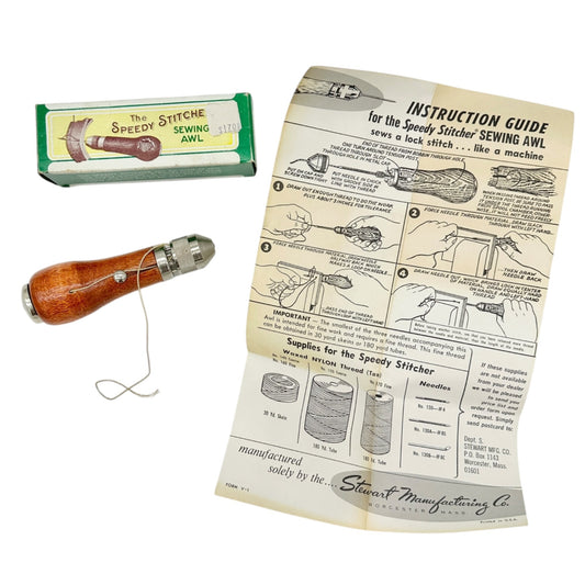 The Speedy Stitcher Sewing Awl Kit With Instructions Stewart Mfg Co Original Box