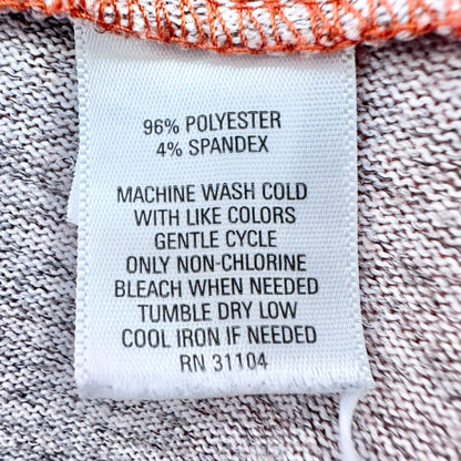 New Directions Tunic Sweater Womens Curvy 2X Gray to Orange Ombre Cowl Neck LS