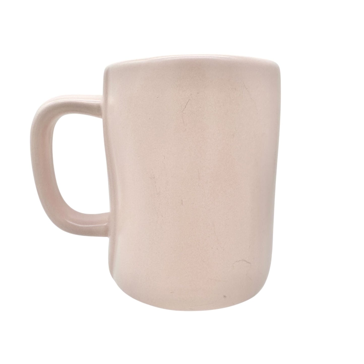 Rae Dunn Artisan Collection 20 oz Mug WAKE PRAY SLAY Pink with Black Letters NEW