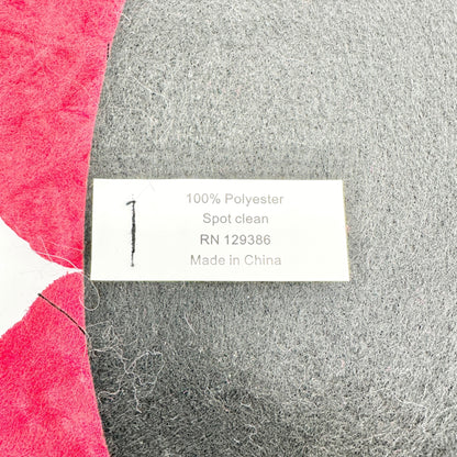 Set Of 2 Robert Stanley Poinsettia Shaped Red Woven Placemats 17 inch Christmas