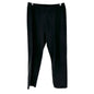 Just My Size Womens Pants 2X Black Pull On Elastic Waist Relaxed Fit Poly Cotton