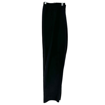 Just My Size Womens Pants 2X Black Pull On Elastic Waist Relaxed Fit Poly Cotton