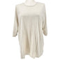 Woman Within 1X Beige 3/4 Sleeve Relaxed Fit Tunic Shirt 22/24 Plus Size