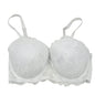 B Luxe Lace Push Up Underwire Bra 38C Padded With Adjustable Straps in White