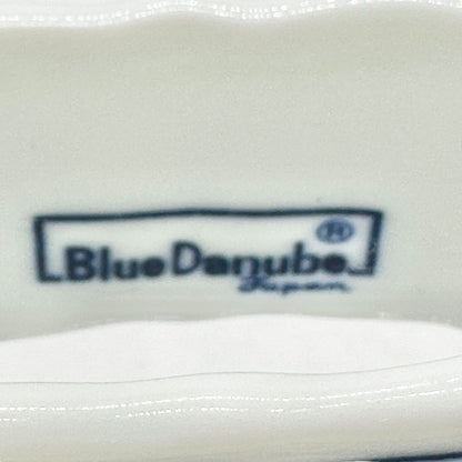 Set Of 4 Blue Danube Porcelain Napkin Rings With Floral Design Blue White 2.5x1