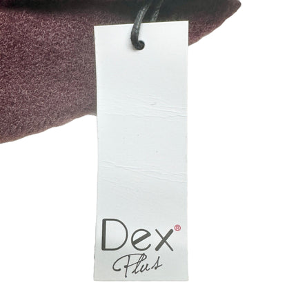 Dex Plus Sweater Womens 3X Deep Wine V Neck Soft Nylon Long Sleeve Roomy Comfort