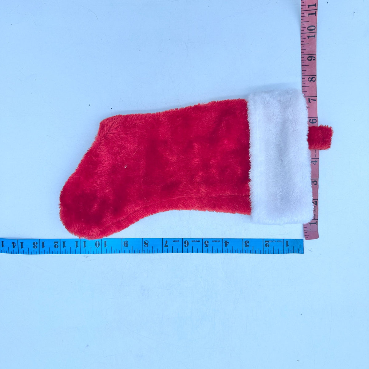 Christmas Stocking 12 inch Red White Holiday Loop For Hanging