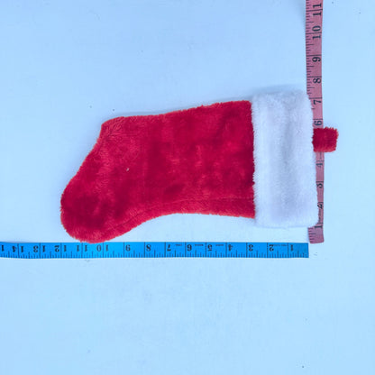 Christmas Stocking 12 inch Red White Holiday Loop For Hanging