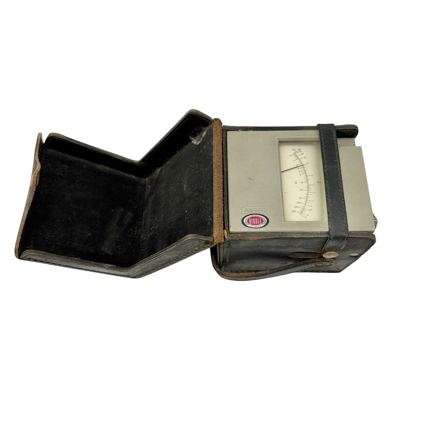 Vintage Megger Biddle Insulation Tester In Leather Case Made In USA and England