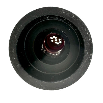 Salt and Pepper Shaker Set Deep Red Plastic 4 inch Tall Metal Tops Rubber Plugs