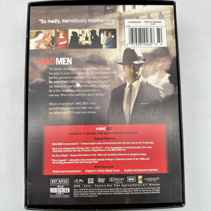 Mad Men: Season Two (DVD, 2008, 4-Disc Set) John Hamm