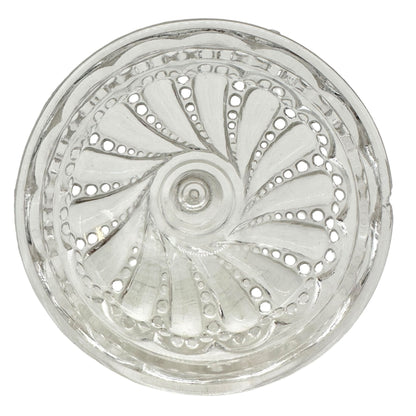 Beaded Swirl Clear Glass Lidded Sugar Bowl EAPG Childrens Tableware 4"H Vintage