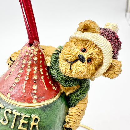 Boyds Holiday A Sister Is A Born Friend Teddy Bear Ornament 2005 in Box 4" Long