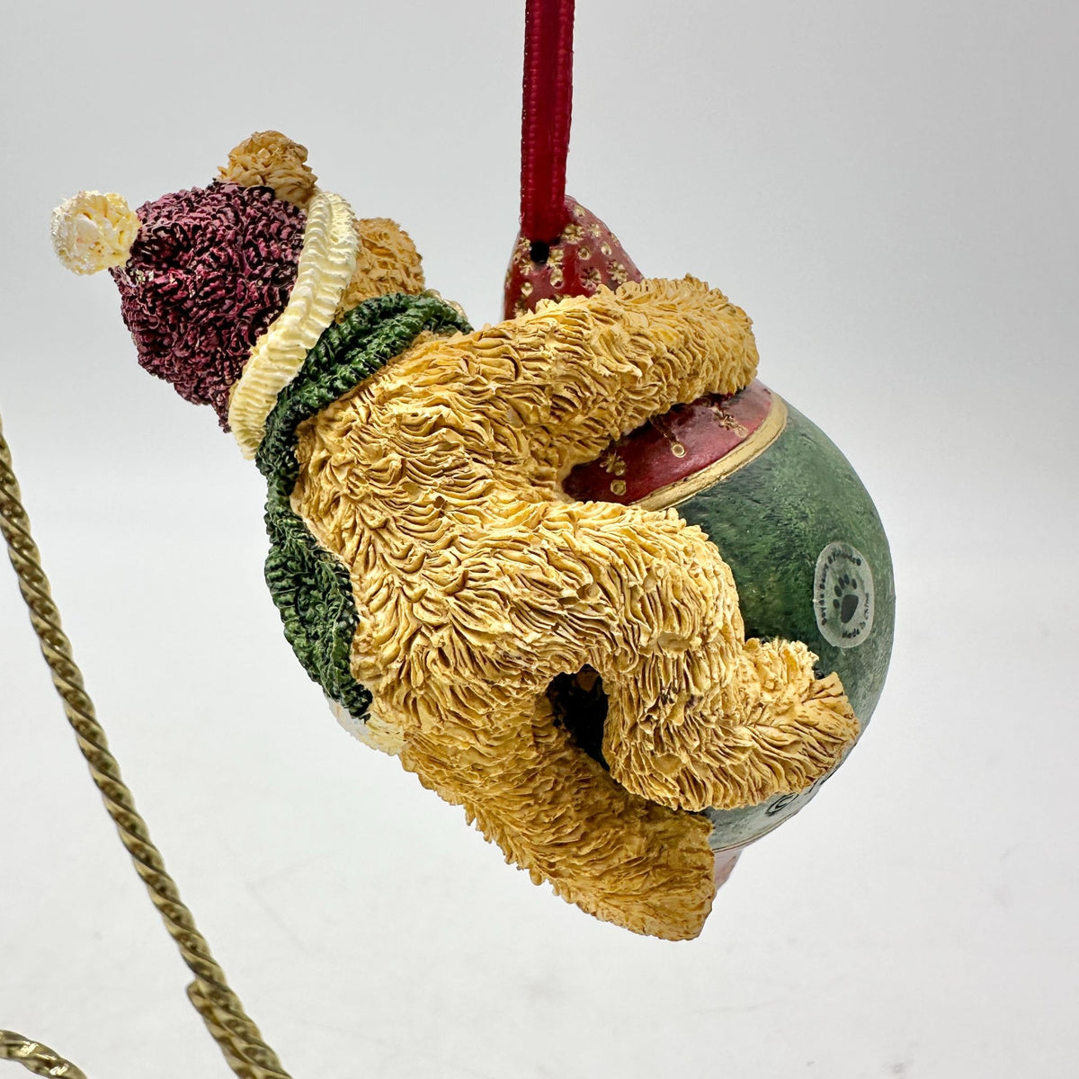 Boyds Holiday A Sister Is A Born Friend Teddy Bear Ornament 2005 in Box 4" Long