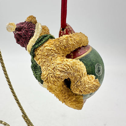 Boyds Holiday A Sister Is A Born Friend Teddy Bear Ornament 2005 in Box 4" Long