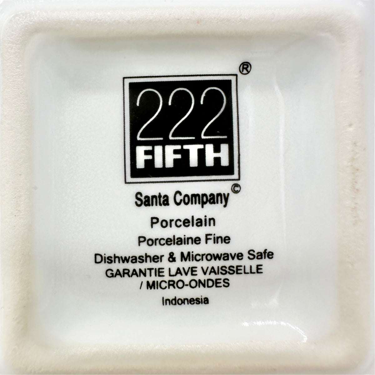 North Pole Themed Square Porcelain Plate By 222 Fifth Santa Claus & Co Design