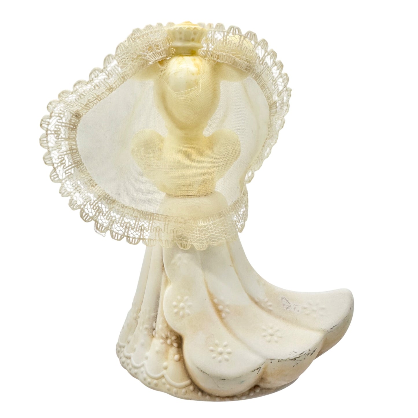 Avon Church Bride Mouse Decanter With Delicate Daisies Cologne Vtg Collectible