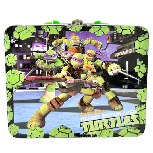 Nickelodeon Teenage Mutant Ninja Turtles Metal Lunch Box With Green Handle