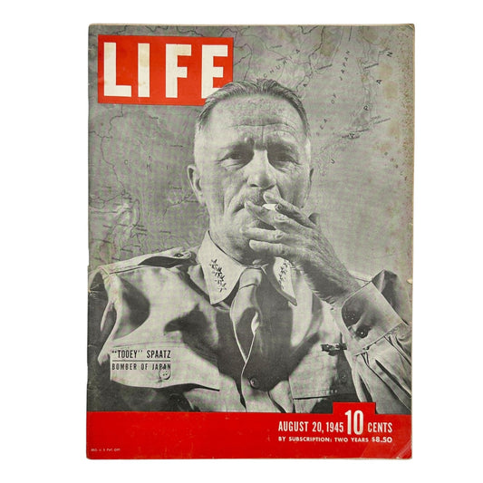 Life Magazine August 20 1945 WWII Tooey Spaatz On Cover Vintage Advertising