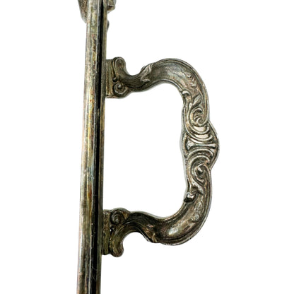 Vintage Silver Plated Rectangle Server With Ornate Handles+Feet 13x8 Elegant